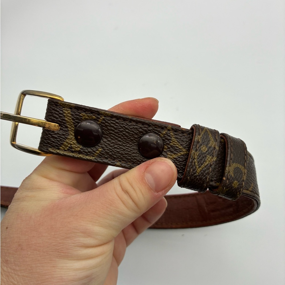 LOUIS VUITTON MONOGRAM VINTAGE BUCKLE BELT - Picture 12 of 16